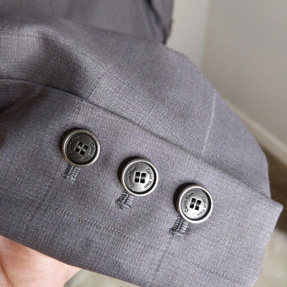 Calvin Klein Grey Grid Blazer Women’s Size 6 | Tailored Office Career Jacket - Picture 7 of 9